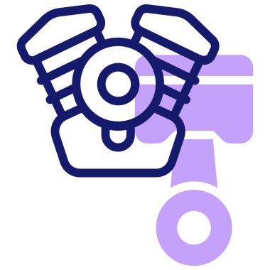 motor simgesi, vektör illüstrasyonu basit tasarım