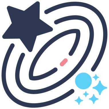 Astronomi. Web simgesi basit illüstrasyon