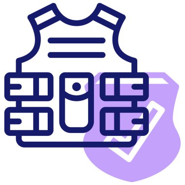 Yelek simgesi, vektör illüstrasyonu basit tasarım