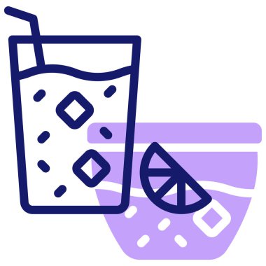 meyve pançı simgesi, vektör illüstrasyonu basit tasarım