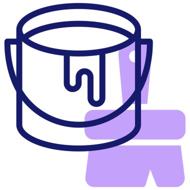 Boya. Web simgesi basit illüstrasyon