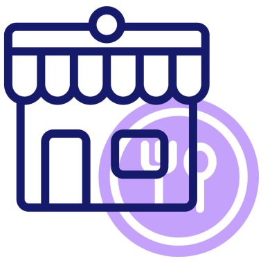 Restoran simgesi vektör illüstrasyonu