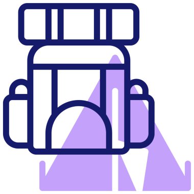 Sırt çantası. Web simgesi basit illüstrasyon