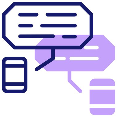 Konuşma web simgesi basit illüstrasyon