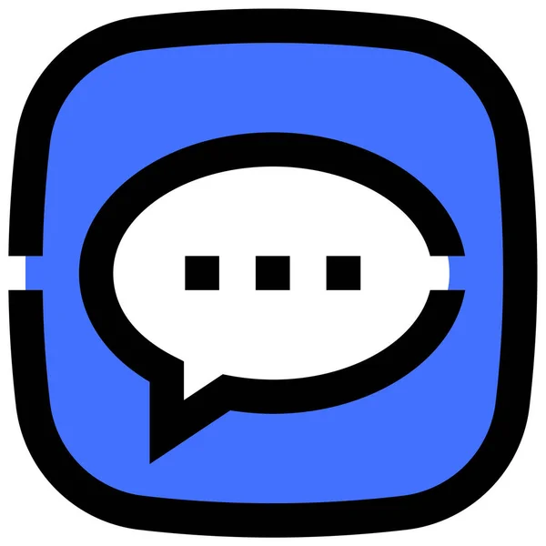 Chat Symbol Vektorillustration Einfaches Design — Stockvektor