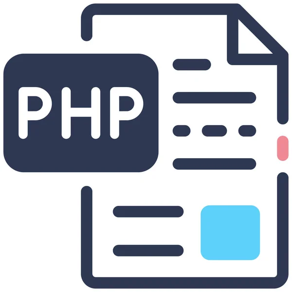 Php Файл Веб Іконка Проста Ілюстрація — стоковий вектор