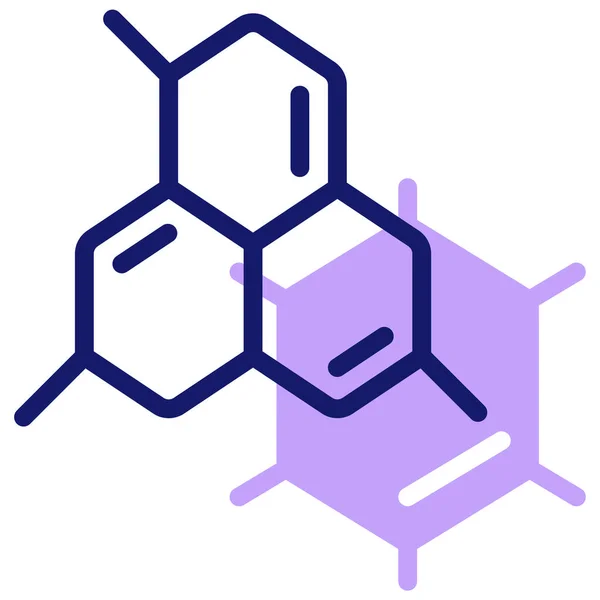 Icône Molécule Illustration Web Simple — Image vectorielle