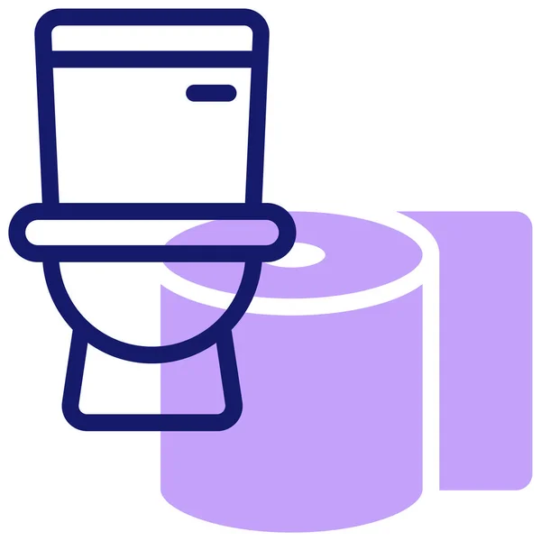 Toaletní Web Ikona Jednoduchý Design — Stockový vektor