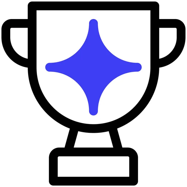 Coupe Trophée Icône Web Illustration Simple — Image vectorielle