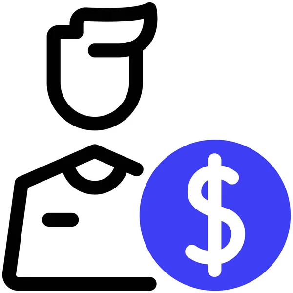 Cliente Icono Web Ilustración Simple — Vector de stock