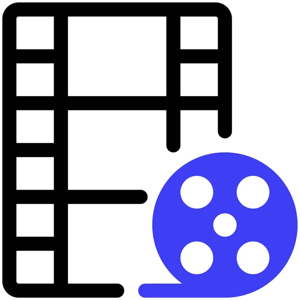 Film Tárcsa Ikon Vektor Illusztráció Egyszerű Tervezés — Stock Vector