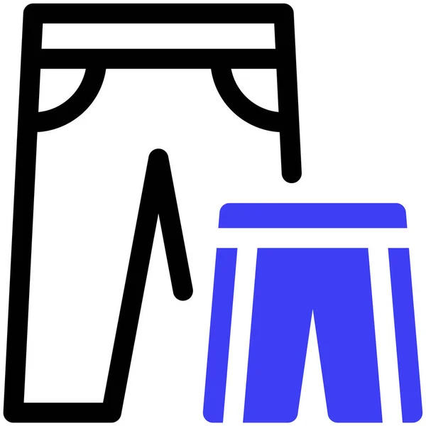 Pantalones Icono Web Ilustración Simple — Vector de stock