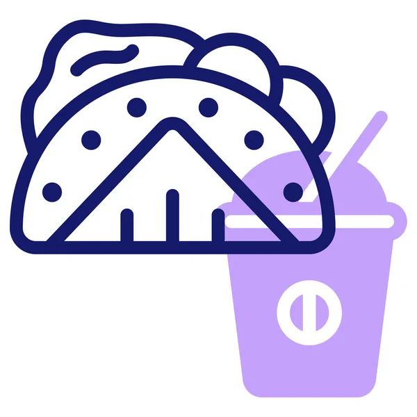 Pizza Web Symbol Einfache Illustration — Stockvektor