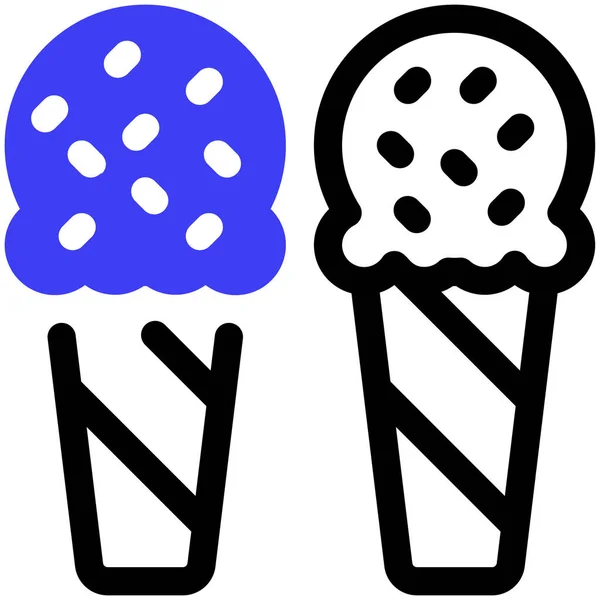 Морозиво Веб Значок — стоковий вектор