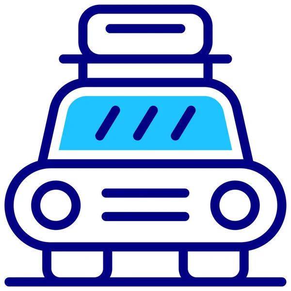 Ikona Samochodu Wektor Ilustracja Prosta Konstrukcja — Wektor stockowy