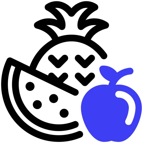 Früchte Symbol Vektorillustration Einfaches Design — Stockvektor