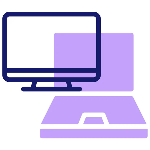 Ícone Computador Ilustração Vetorial Design Simples — Vetor de Stock