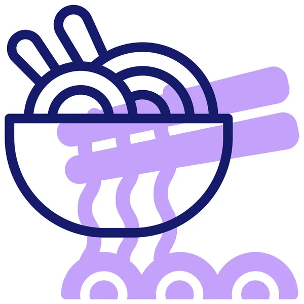 Nudeln Web Symbol Einfache Illustration — Stockvektor