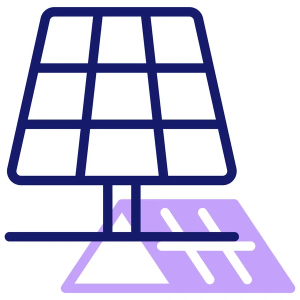 Panel Słoneczny Prosta Konstrukcja — Wektor stockowy