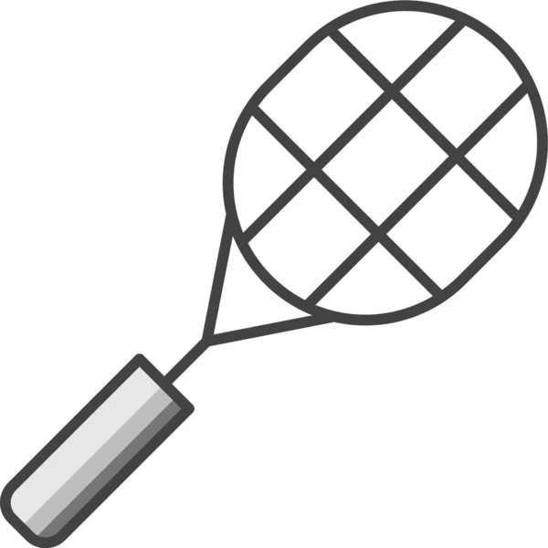 Raqueta Tenis Ilustración Simple — Vector de stock