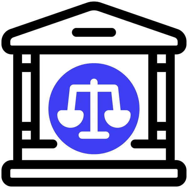 Law Justice Web Icon Simple Illustration — Stock Vector