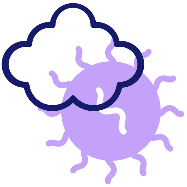 Icona Del Germe Disegno Semplice Dell Illustrazione Vettoriale — Vettoriale Stock