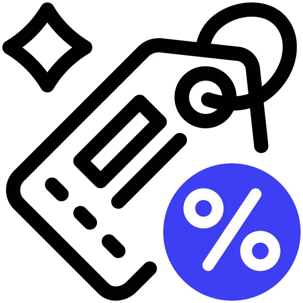 Discount Web Icon Simple Illustration — Stock Vector