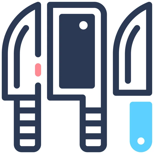 Des Couteaux Illustration Vectorielle Icône Web — Image vectorielle