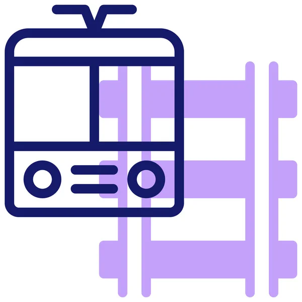 Τρένο Web Εικονίδιο Απλή Απεικόνιση — Διανυσματικό Αρχείο
