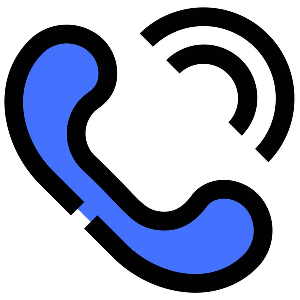 Auricular Del Teléfono Icono Web Ilustración Simple — Vector de stock