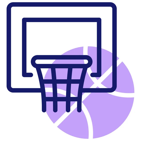 Baloncesto Icono Web Ilustración Simple — Archivo Imágenes Vectoriales