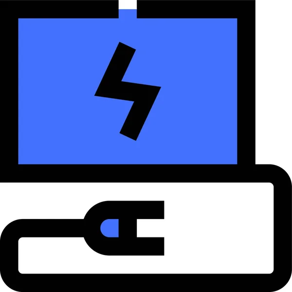 Batterij Leeg Web Icoon Eenvoudige Illustratie — Stockvector