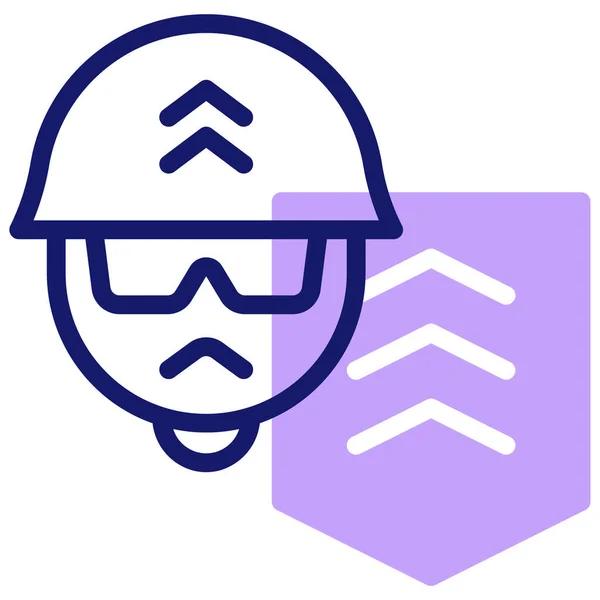 Soldier Web Icon Simple Illustration — Wektor stockowy