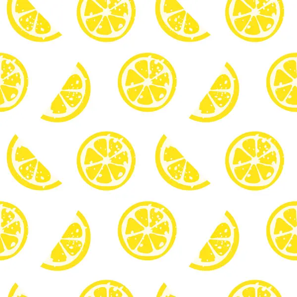 Limon pürüzsüz desen keser. Çağdaş soyut limon dilimleriyle şeffaf meyve vektörü deseni. El çizimi düz çizgi film arka planı. Giysiler, ambalaj tasarımı, tekstil, kumaş vs. için mükemmel