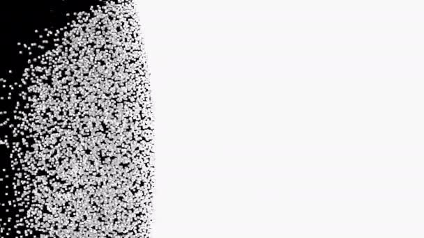 Эффект Перехода Белый Фон Расщепляется Части Падения Transparant Mov Абстрактный — стоковое видео