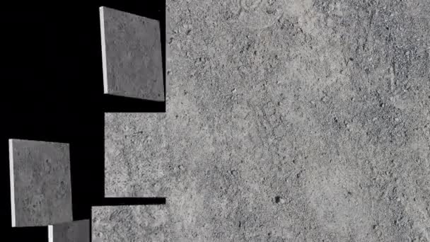 Transition Effect Weißer Hintergrund Zersplittert Herabfallende Stücke Transparent Mov Abstrakter — Stockvideo