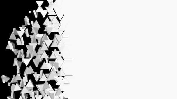 Transition Effect Weißer Hintergrund Zersplittert Herabfallende Stücke Transparent Mov Abstrakter — Stockvideo