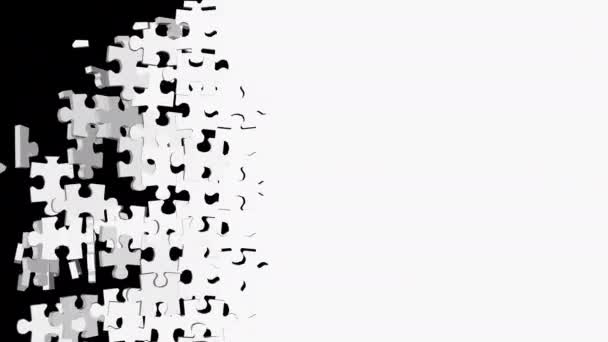 Эффект Перехода Белый Фон Расщепляется Части Падения Transparant Mov Абстрактный — стоковое видео
