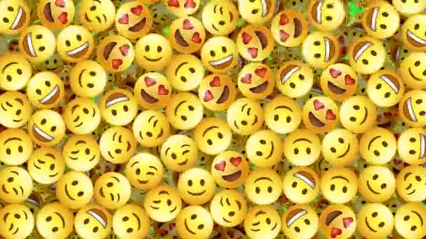 Emoji Sonriente Transición Pantalla Verde — Vídeos de Stock