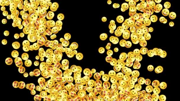 Smil Til Lille Emoji Transparant Mov – stockvideo