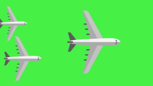 飞机过渡绿色屏幕图像 — 图库视频影像