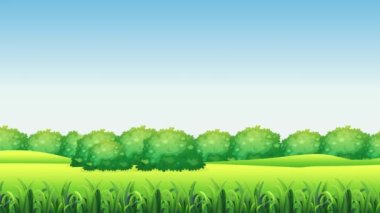 Kamera Soldan Sağa Döngülü Canlandırılmış Orman Arkaplanı 