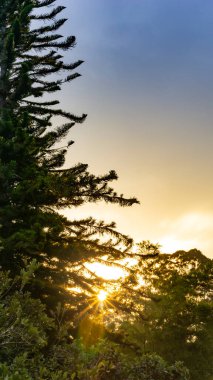 Dağlarda güzel bir gün batımı