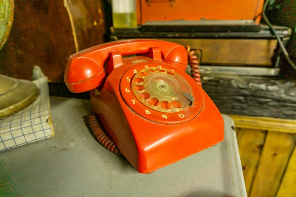 Gammal Telefon Telefonen — Stockfoto