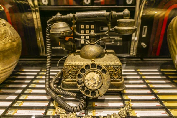 Old Vintage Telephone Background Building — Photo