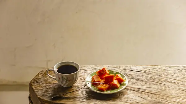 Fresh Fruit Salad White Plate — Stock Photo, Image