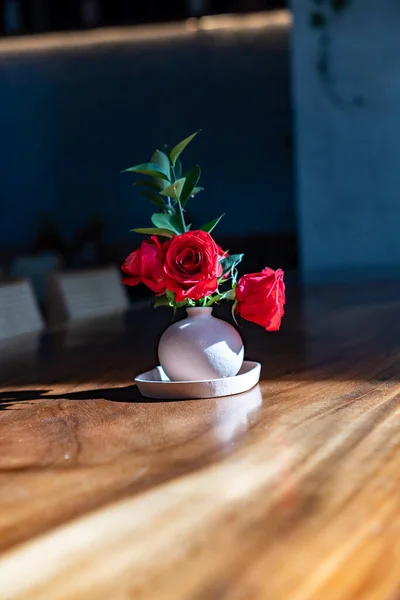 rose on the table