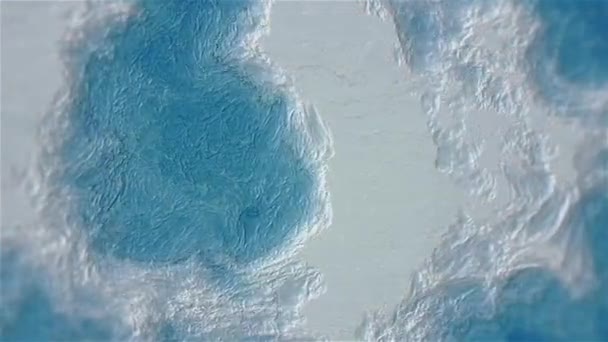 Antarktiskarte Auf Dem Ozean — Stockvideo