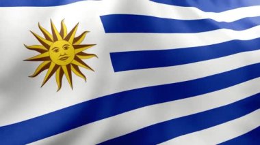 Mavi arkaplanda uruguay bayrağı