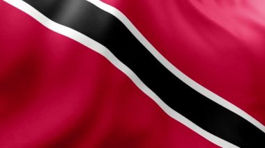 Tobago bayrağı, beyaz arka planda ipek kumaş bayrağı. 3 Boyutlu Hazırlama